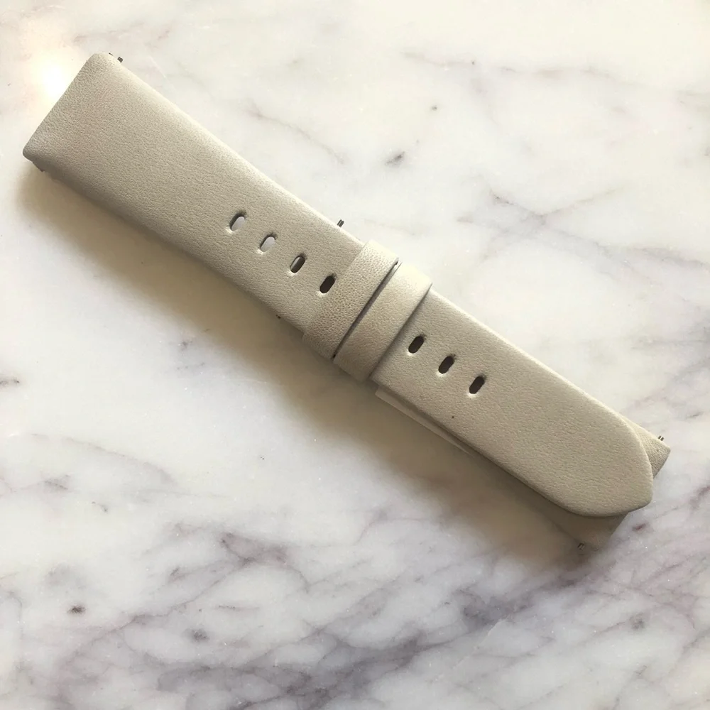 Michael Kors Light Stone Gray Smartwatch Genuine Leather Wrist Band